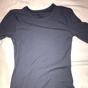 No boundaries grey tight-fitted ribbed shirt